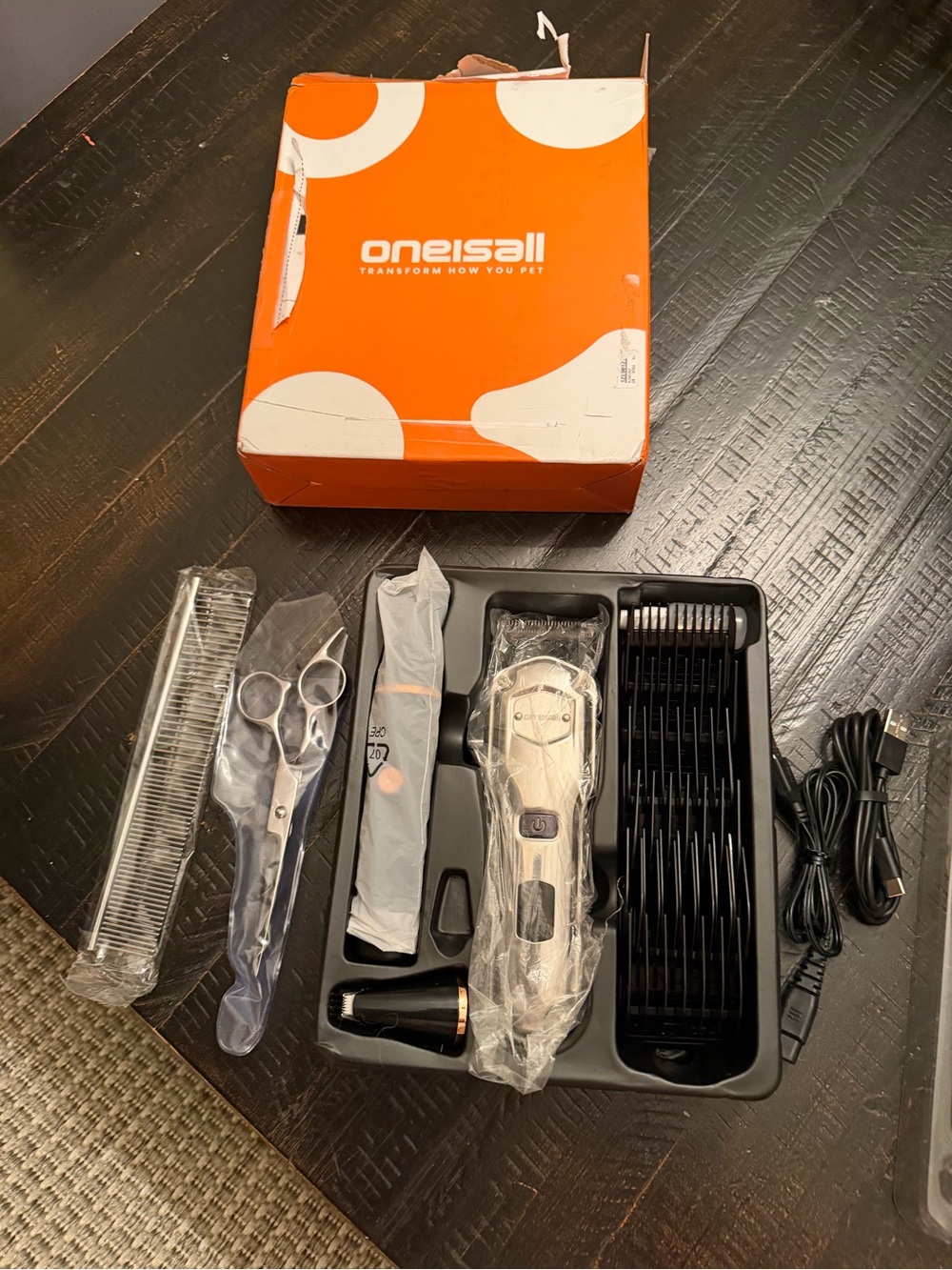 Oneisall Pet Rechargeable Hair Clipper Kit